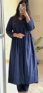 Minimal Indigo Bloom Suit Set