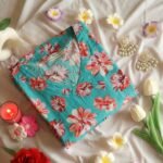 Firozi floral Chudidar Kurta