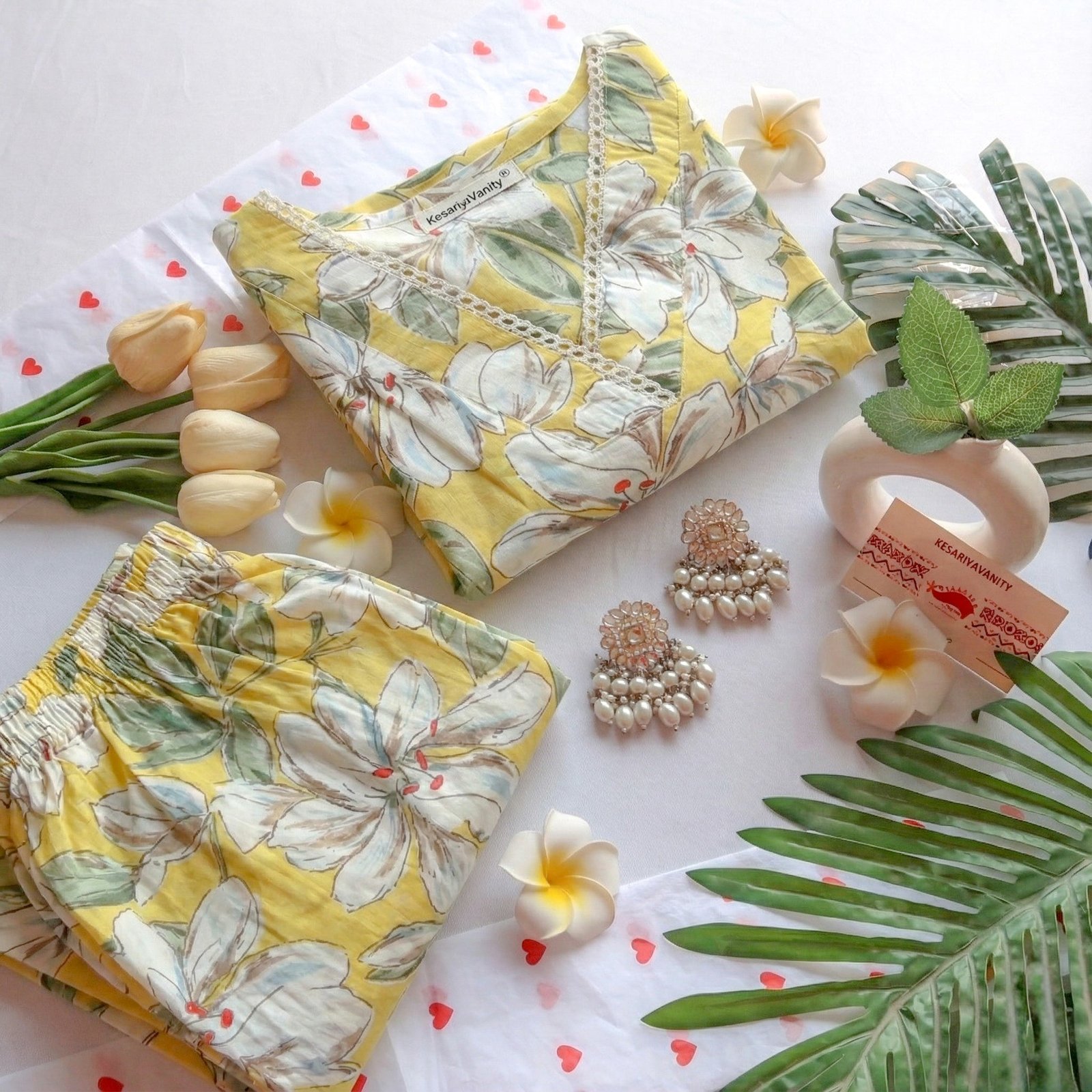 ED334368-329D-4BEE-8033-60CC9D8D5271-2.jpg Butter Yellow lily’s Suit Set - Sukoon 14.0 - Image 1