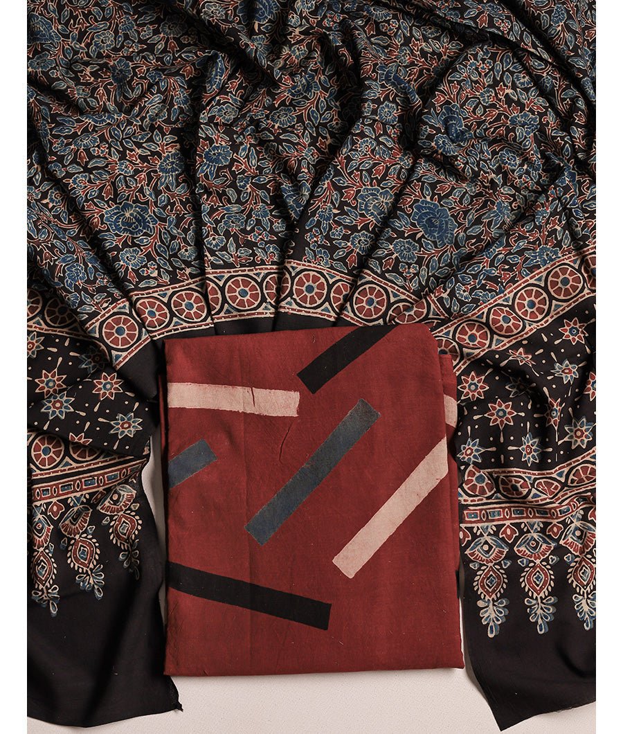Fabloe-16546-2.jpg COTTON AJRAKH SUIT SET - Image 1