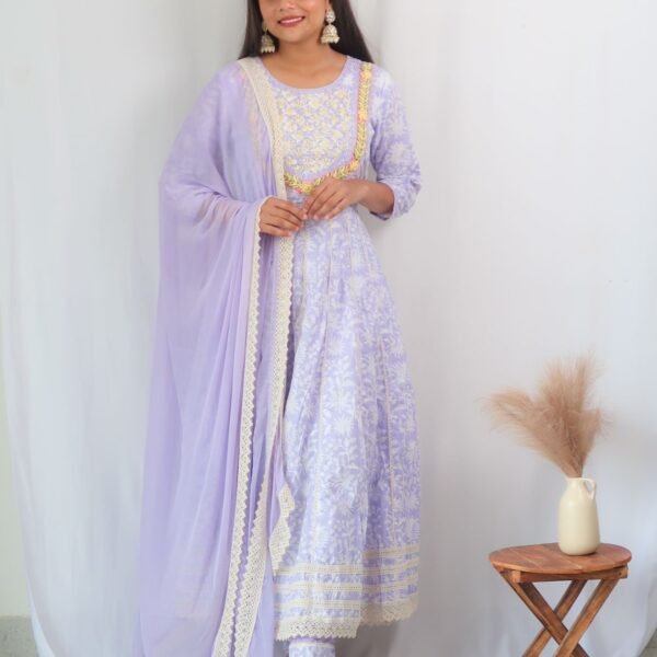 Lavanya Embroidered Anarkali Suit Set