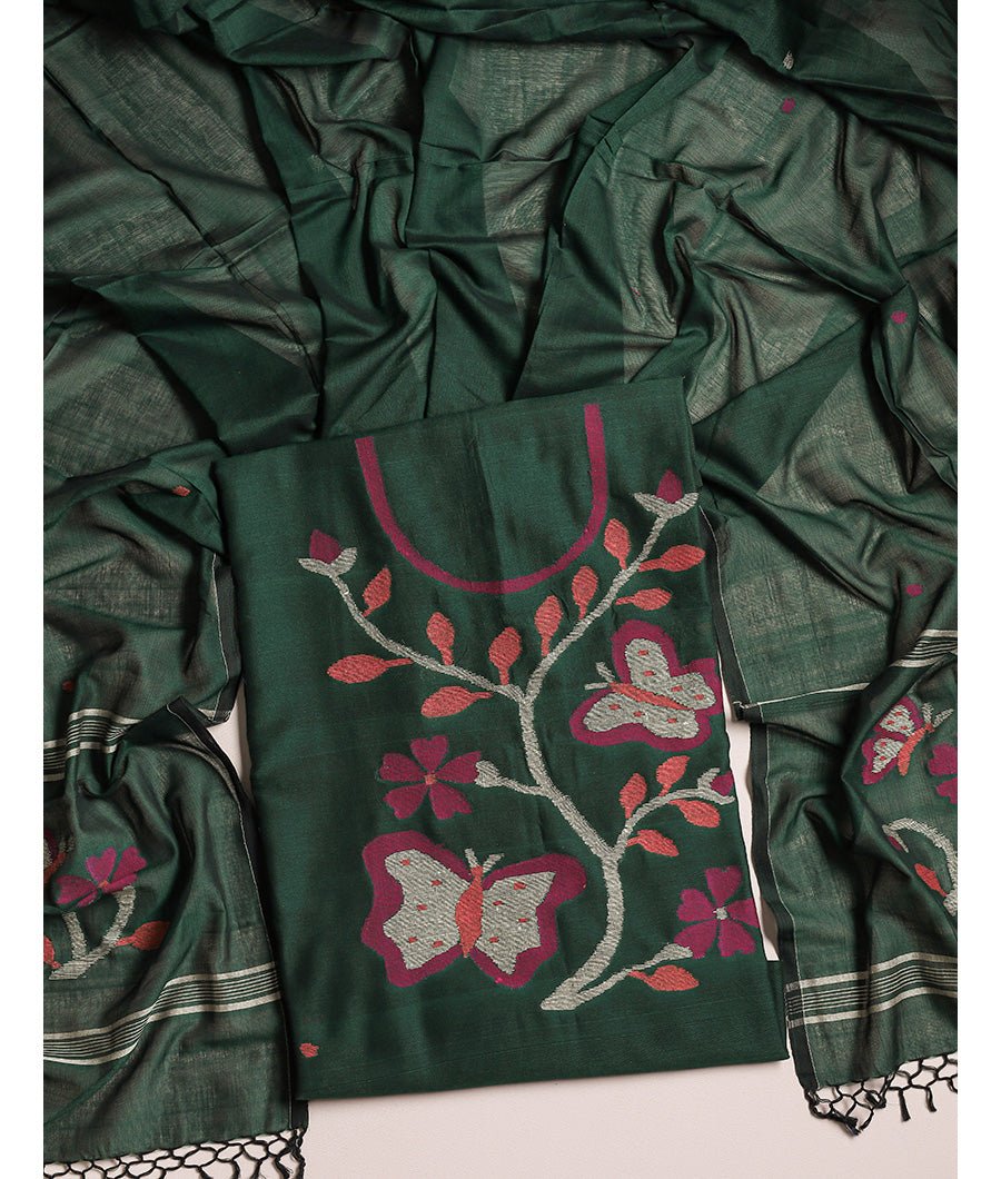 fabloe-14572-2.jpg PURE COTTON JAMDHANI SUIT SET - Image 1