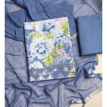 Cotton Printed Set with chiffon Dupatta