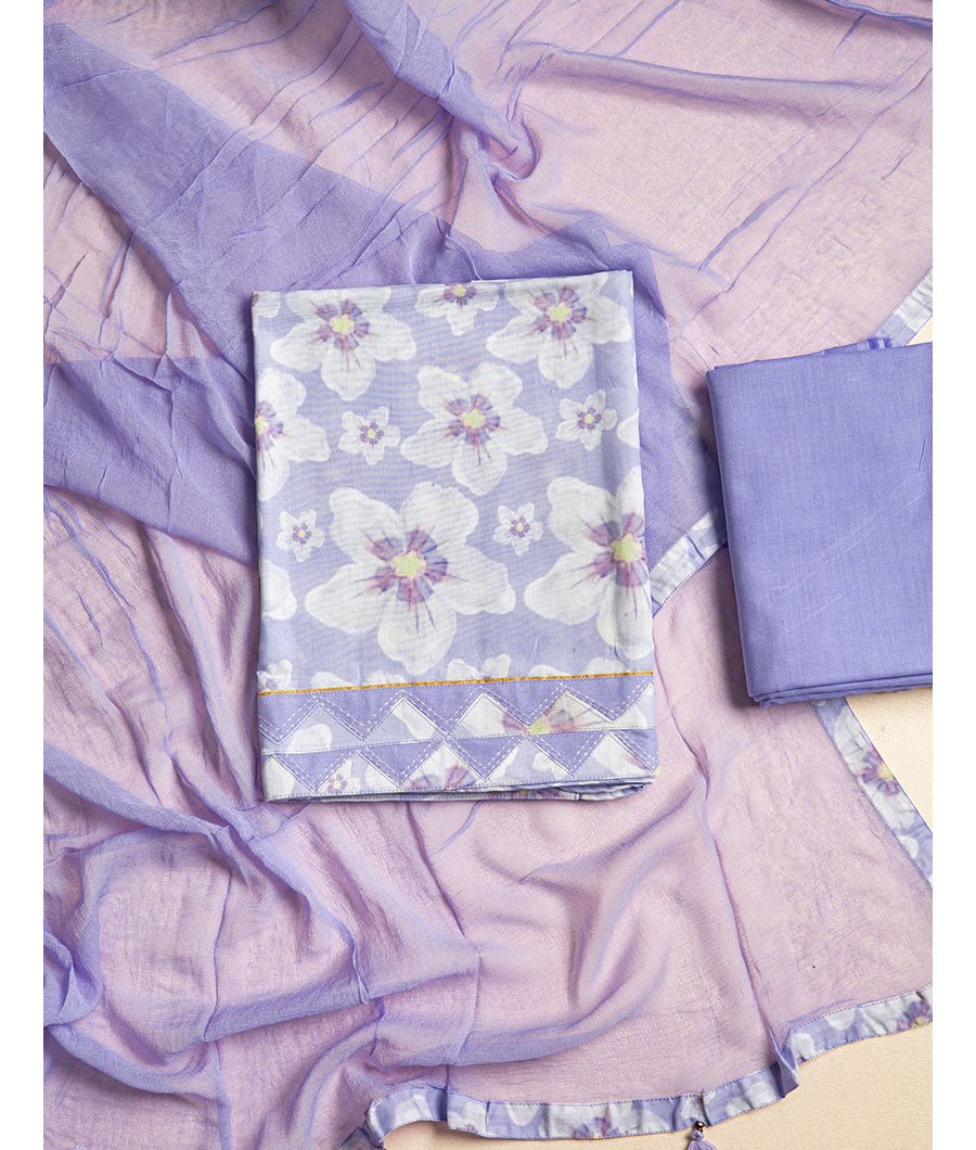 fabloe-8346-2.jpg Cotton Printed Set with chiffon Dupatta - Image 1